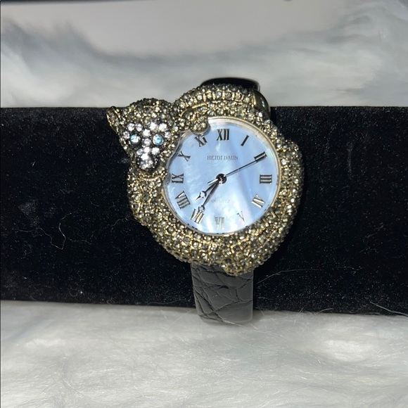 Heidi Daus Accessories - Heidi Daus Vintage No More Monkey Business Gold and Silver Crystal Women's Watch